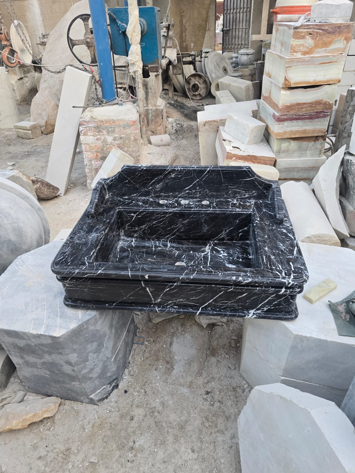 Black marquina Marble Sink